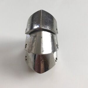 Silver Layered Armor Statement Ring
